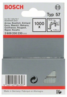 2.609.200.230 Плоская металлическая скоба Bosch , тип 57 10,6 x 1,25 x 8 mm 2609200230